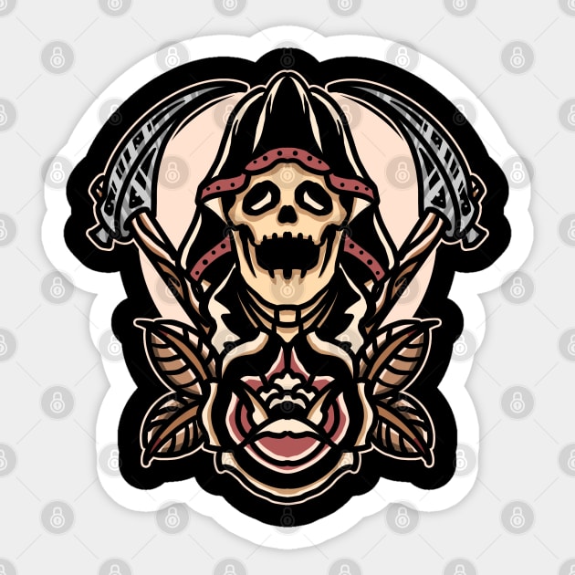 rose grim tattoo Sticker by donipacoceng